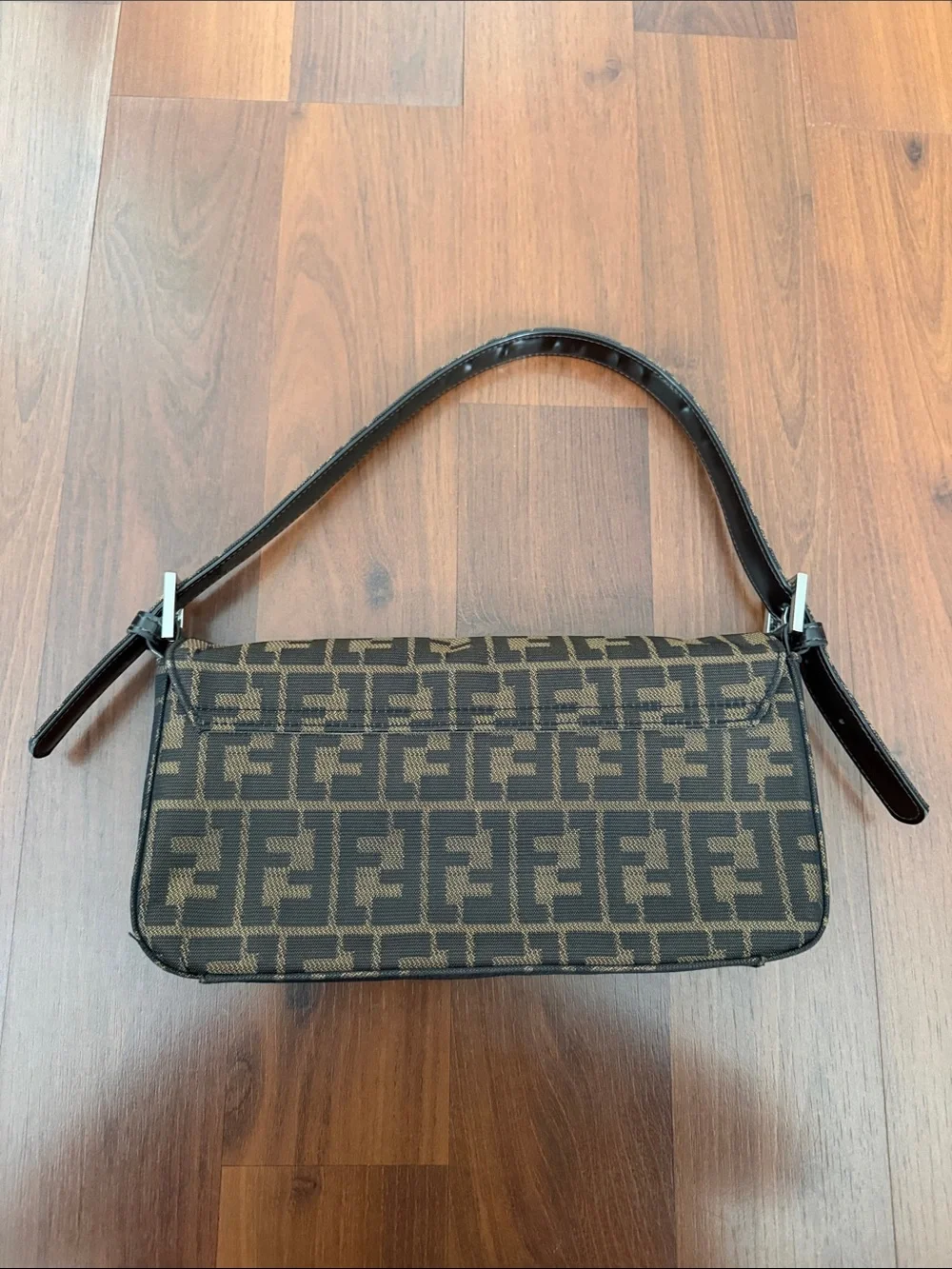 Y2K Vintage Brown and Black Monogram Hobo Bag